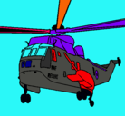 Dibujo Helicóptero al rescate pintado por saio