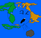 Dibujo Tierra enferma pintado por roosssii