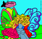 Dibujo Barbie y sus amigas en hadas pintado por bichita