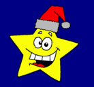 Dibujo estrella de navidad pintado por JOEL-N-F