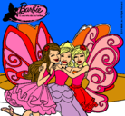 Dibujo Barbie y sus amigas en hadas pintado por llegua