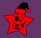 Dibujo estrella de navidad pintado por CIRO