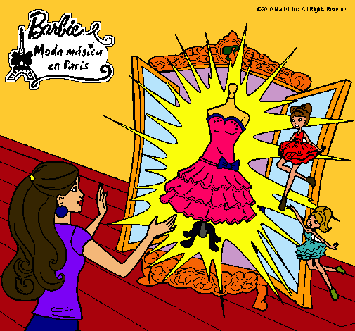 Dibujo El vestido mágico de Barbie pintado por virupa