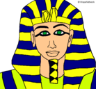 Dibujo Tutankamon pintado por alisson