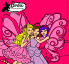 Dibujo Barbie y sus amigas en hadas pintado por maika