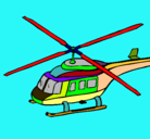 Dibujo Helicóptero  pintado por miguelin