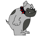 Dibujo Bulldog inglés pintado por cabeka