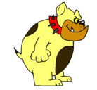 Dibujo Bulldog inglés pintado por antunia