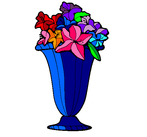 Dibujo Jarrón de flores pintado por alinex