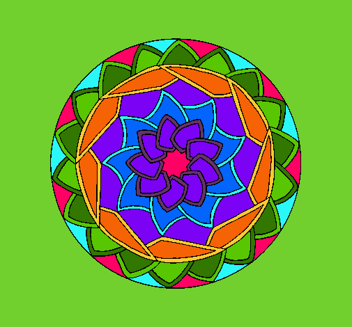 Dibujo Mandala 1 pintado por blanca