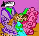 Dibujo Barbie y sus amigas en hadas pintado por maryta