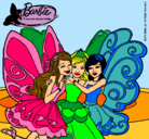 Dibujo Barbie y sus amigas en hadas pintado por yahiza