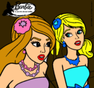Dibujo Barbie y su amiga pintado por soniawapita