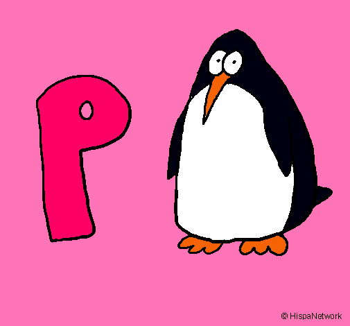 Dibujo Pingüino pintado por Luquis