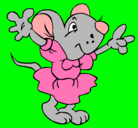 Dibujo Rata con vestido pintado por fabianmorillo