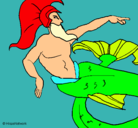 Dibujo Poseidón pintado por yago