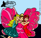 Dibujo Barbie y sus amigas en hadas pintado por anichu