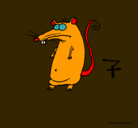 Dibujo Rata pintado por KUKI