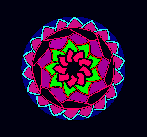 Dibujo Mandala 1 pintado por tesa