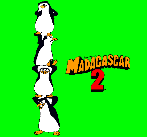 Dibujo Madagascar 2 Pingüinos pintado por javivio