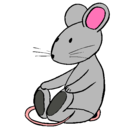 Dibujo Rata sentada pintado por paolamacarro