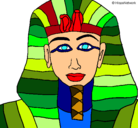 Dibujo Tutankamon pintado por estei