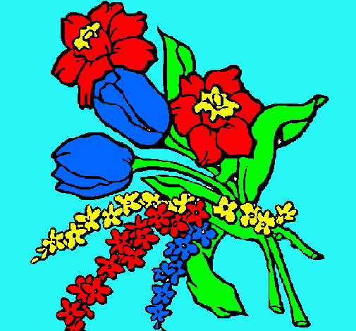 Dibujo Ramo de flores pintado por marlen