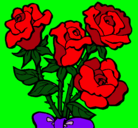 Dibujo Ramo de rosas pintado por maite1162