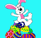 Dibujo Conejo de Pascua pintado por marlen