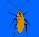 Dibujo Cucaracha grande pintado por insectos