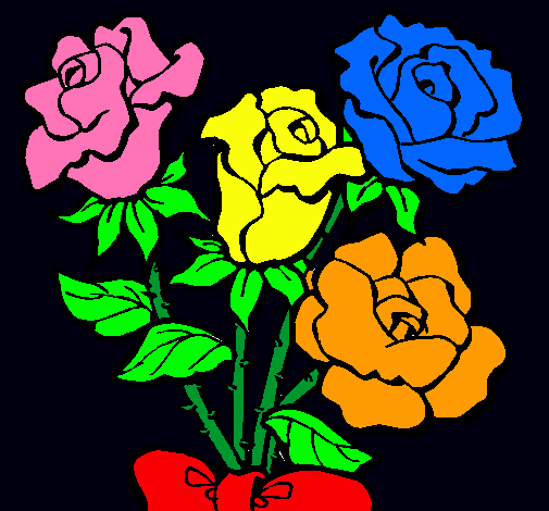 Dibujo Ramo de rosas pintado por eugenia_2602