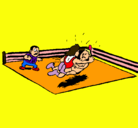 Dibujo Lucha en el ring pintado por raquel5