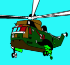 Dibujo Helicóptero al rescate pintado por CHEQUELETE