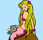 Dibujo Sirena con caracola pintado por vielka02