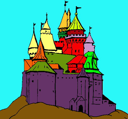 Dibujo Castillo medieval pintado por 040407