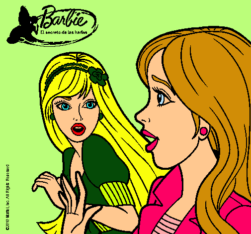 Dibujo Barbie sorprendida pintado por amalia