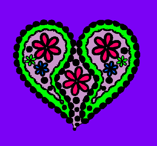 Corazón de flores
