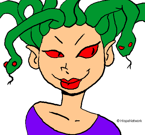 Dibujo Mujer medusa pintado por LIderIsa