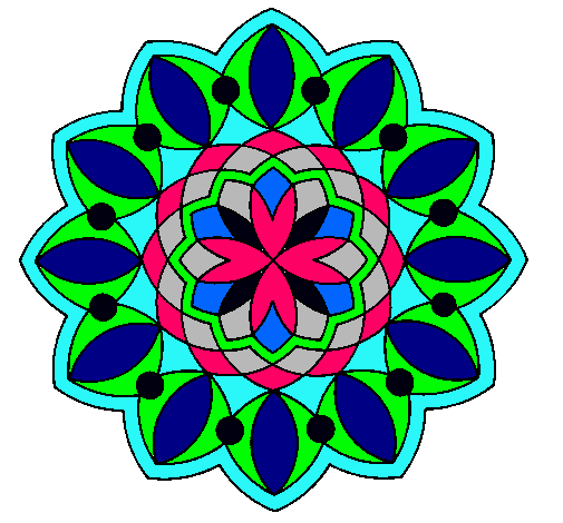 Dibujo Mandala 3 pintado por tesa