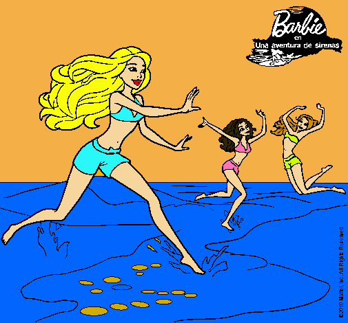 Dibujo Barbie de regreso a la playa pintado por tesa