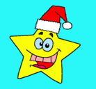 Dibujo estrella de navidad pintado por everardo