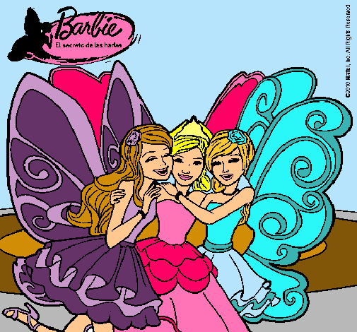 Dibujo Barbie y sus amigas en hadas pintado por maria11