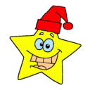 Dibujo estrella de navidad pintado por mmmooollaaa