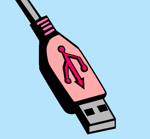 Dibujo USB pintado por andreabarragan