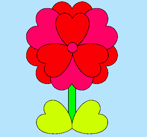 Dibujo Flor de corazones pintado por anastasia1