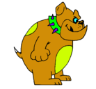 Dibujo Bulldog inglés pintado por salvaje