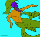 Dibujo Poseidón pintado por zecodo