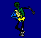Dibujo Esqueleto contento pintado por tmjosue