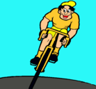 Dibujo Ciclista con gorra pintado por evamadrd