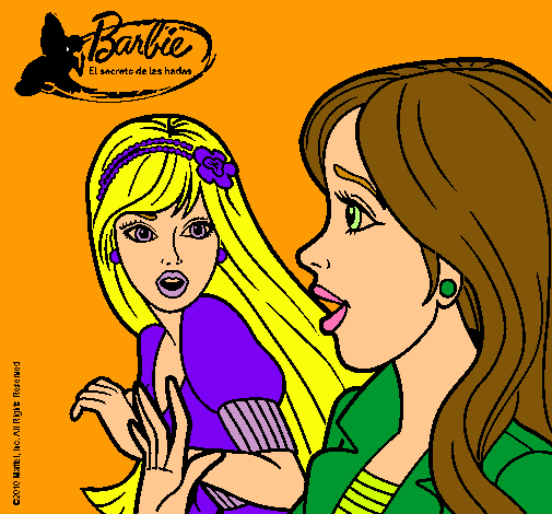 Dibujo Barbie sorprendida pintado por amalia